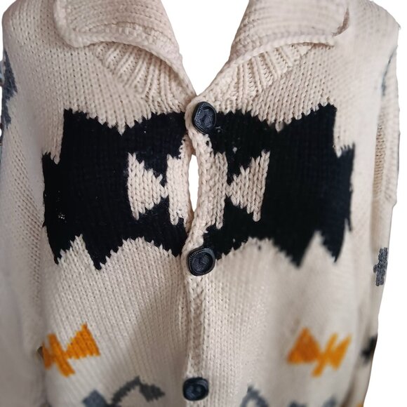 XL Vintage Women's Sweater Peru Wool Knit Cardigan Jacket Southwestern Coleccion - Picture 4 of 9
